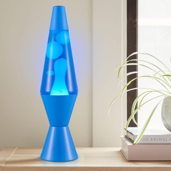 Lava The Original Lamp - New 14.5 Cerulean Blue ?C Classic Liquid Motion Lamp - White Wax and Blue Liquid - Item #2362 (Amazon Exclusive)