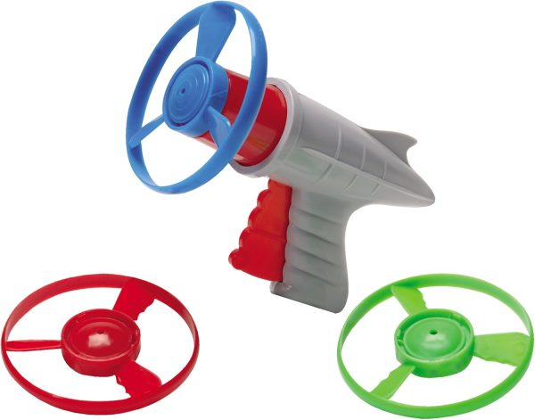 Schylling Lunar Launcher - Retro Launching Toy - Shoots Colorful Disks Horizontally and Vertically - Includes Launcher and Three Disks - Ages 6 and Up