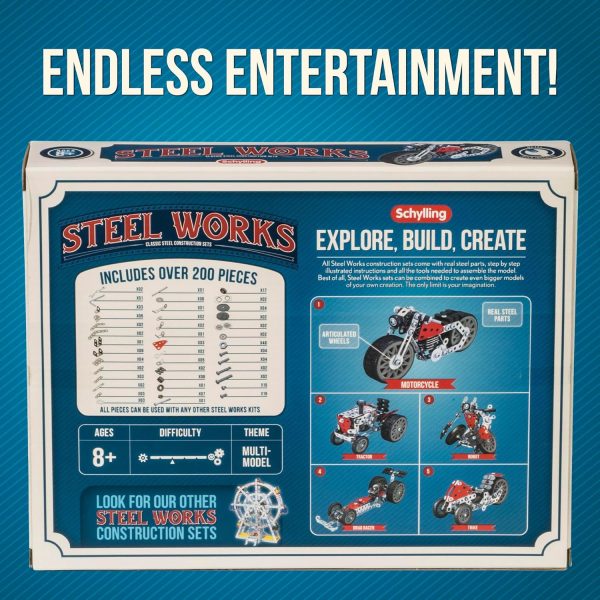 Schylling Steel Works 5 Model Construction Building Kit